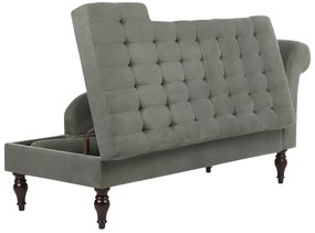 Chaise longue con contenitore grigio scuro PESSAC Beliani