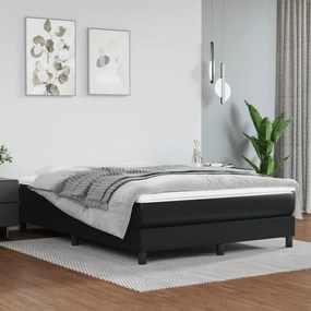 Materasso A Molle Insacchettate Nero 140x200x20cm İn Similpelle /