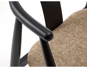 Sedia da pranzo nera e beige Relate - Unique Furniture