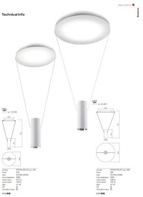 Redo 01-1970 - Lampadario a sospensione con filo LED dimmerabile ESSENCE LED/24W/230V CRI 90 bianco