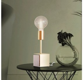 Eglo 390169 - Lampada da tavolo CARMITA 1xE27/40W/230V oro/bianco marmo