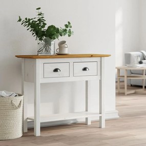 Tavolo Consolle Bodo 91x35x74 Cm Legno Massello Pino Marrone /