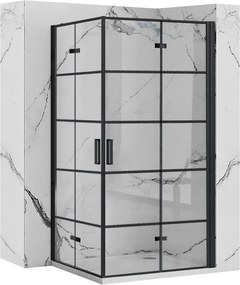 Cabina doccia Rea Molier Black Double 80x100