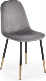 Sedia K379 grigio velluto