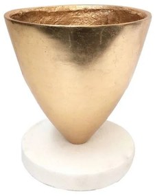 Vaso decorativo BASE in resina bianco H 40 cm