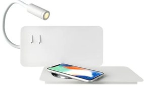 Applique LED moderno Ipno bianco IP20, luce bianco naturale 810 lumen, NOVECENTO