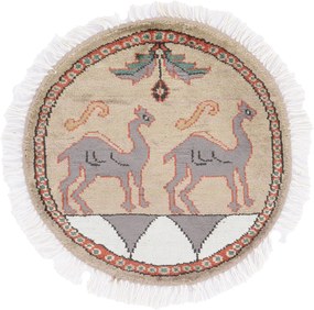Agra Tappeto 50 x 50 (Indian) Annodato A Mano