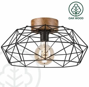 Brilagi - Plafoniera WOODY BASKET 1xE27/60W/230V rovere/noce