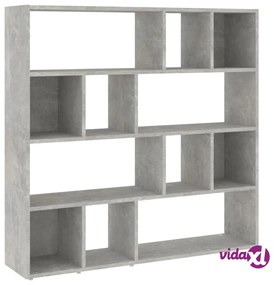 vidaXL Libreria/Divisorio Grigio Cemento 105x24x102 cm