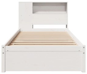 Letto libreria senza materasso bianca 90x200 cm legno di pino