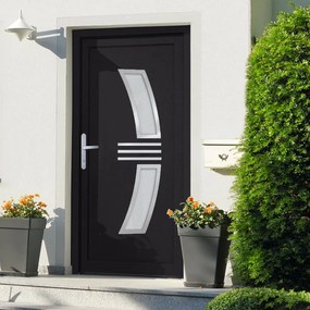 Porta Ingresso Antracite 88x200 Cm İn Pvc /