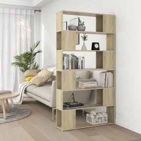 Libreria/divisorio rovere sonoma 100x24x188 cm