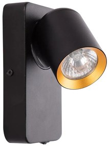 Faretto da parete ANDY 1xGU10/8W/230V nero/oro