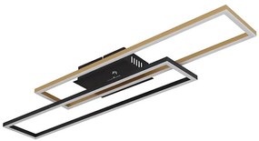 Globo 67208-30G -Plafoniera LED DAKARI 30W/230V 3000K 60x80 cm nero/oro