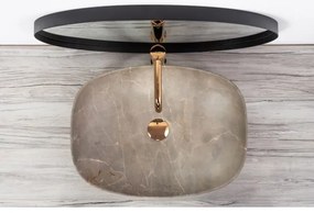 REA-U6647 - Lavabo da appoggio FREJA 39,5x51 cm ceramica/grigio/effetto marmo