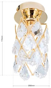 Orion - Plafoniera RITA 1xG9/40W/230V Ø 9 cm dorata