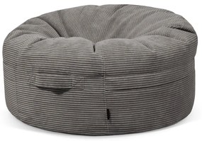 Puof a sacco grigio scuro con rivestimento in velluto a coste Roll 105 – SLOWDOWN