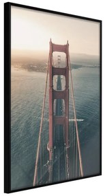 Poster  Bridge in San Francisco I  Cornice Quadri Cornice nera, Larghezza x Altezza Home decor 30x45