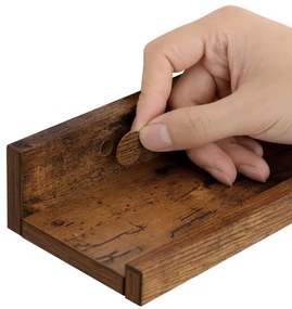 Set da 3 mensole da parete SHELFY marrone