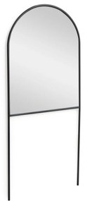 Kave Home - Specchio da terra Nazara in metallo nero 70 x 161 cm