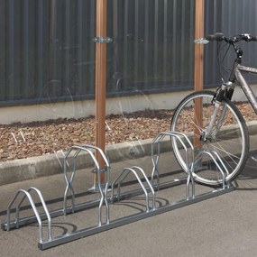 Supporto bicicletta da pavimento per 5 posti L 160 x H 49 cm