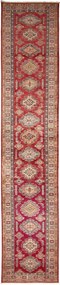 Kazak Tappeto 410x80 Rosso (Pakistan) Annodato A Mano