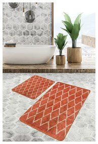 Set di tappetini per il bagno color terracotta in velluto 2 pz 60x100 cm – Mila Home