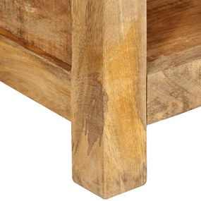 Tavolino da salotto 80x55x30 cm in legno massello di mango