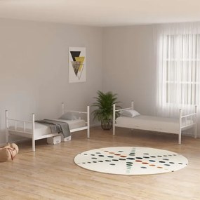 Letto a castello in metallo MAVEN 90x200 cm, bianco, portata 2 x 100 kg