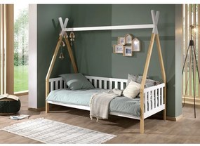 Letto per bambini bianco con barriera, 90 x 200 cm Tipi - Vipack