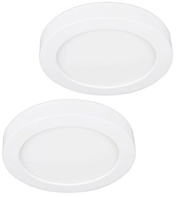 Prios plafoniera LED Edwina, bianco, 23 cm, set di 2