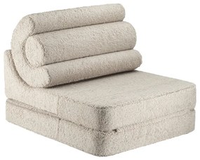 Poltrona per bambini marrone chiaro con rivestimento in bouclé Flipster – Wigiwama