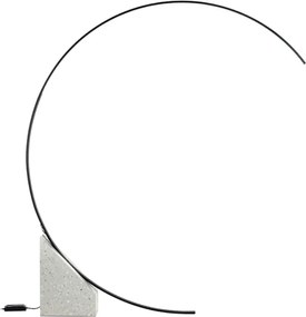 Piantana LED in metallo Nero con base in ceppo di Grč RUNE 176x204 cm