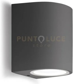 Ges901- applique grigio antracite 1 luce attacco gu10 ip44 6,8x10cm