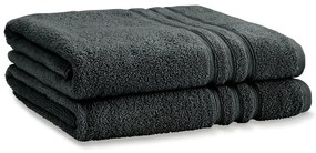 Set di asciugamani tipo terry grigio scuro in cotone 2 pz 90x140 cm Zero Twist – Catherine Lansfield