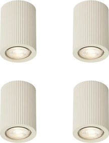 Set di 4 faretti da soffitto Japandi beige - Sprawl