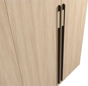 Armadio Ingresso 110x207h Cm 2 Ante Con Specchio Laterale Rovere Barcelona