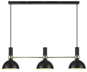 Larry 3 Lampada a Sospensione Black/Brushed Brass - Markslöjd