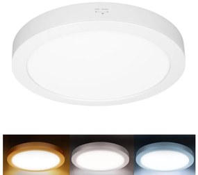 Solight WD242-W - Pannello LED 2 in 1 18W/230V 3000/4000/6000K Ø 22,5 cm IP54 bianco