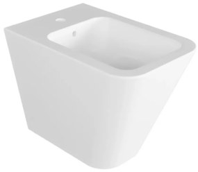 Bidet a Terra Azzurra Ceramica Filo Muro Bianco Lucido "Build"