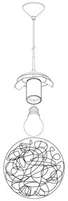 Eglo 93073 - Lampadario LUBERIO 1xE27/60W/230V Ø 25 cm