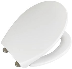 WENKO 22973100-WC sedile WC DELOS 44,5x37,5 cm bianco/argento