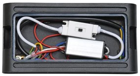 Ecolite ZFP12-CR - Applique a LED da esterno BRICK 2xLED/6W/230V IP65 nero