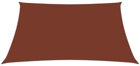 Parasole a Vela Tessuto Oxford Rettangolare 3,5x5m Terracotta