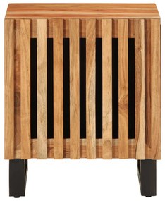 Comodino 40x34x46 cm in legno massello di acacia