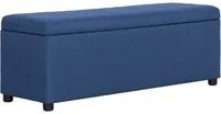 Panca con Vano Portaoggetti 116 cm Blu in Poliestere 281321