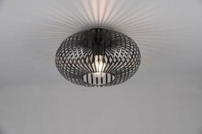 Johann plafoniera metallo ellisse nero d. 30cm 1 luce attacco e27