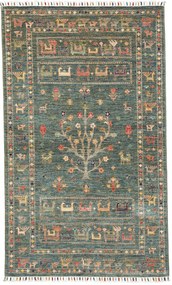 Samarkand Tappeto 100 x 160 Verde (Pakistan) Annodato A Mano