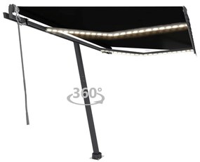 Tenda Automatica Con Sensore Vento E Led 300x250 Cm Antracite /