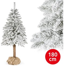 Albero di Natale su tronco NATURAL WITH SNOW 180 cm abete rosso